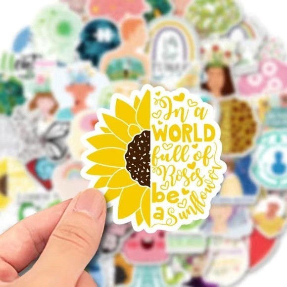 47 Pc Stickers Set Mental Health Theme Waterproof Vinyl Reusable Set! - Picture 1 of 9